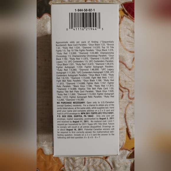 COPY - 2011 Topps UFC Tirle Shot trading cards USED - Picture 5 of 7